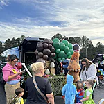 Kids in costumes at Trunk or Treat, Mt. Elizabeth Academy Kennesaw